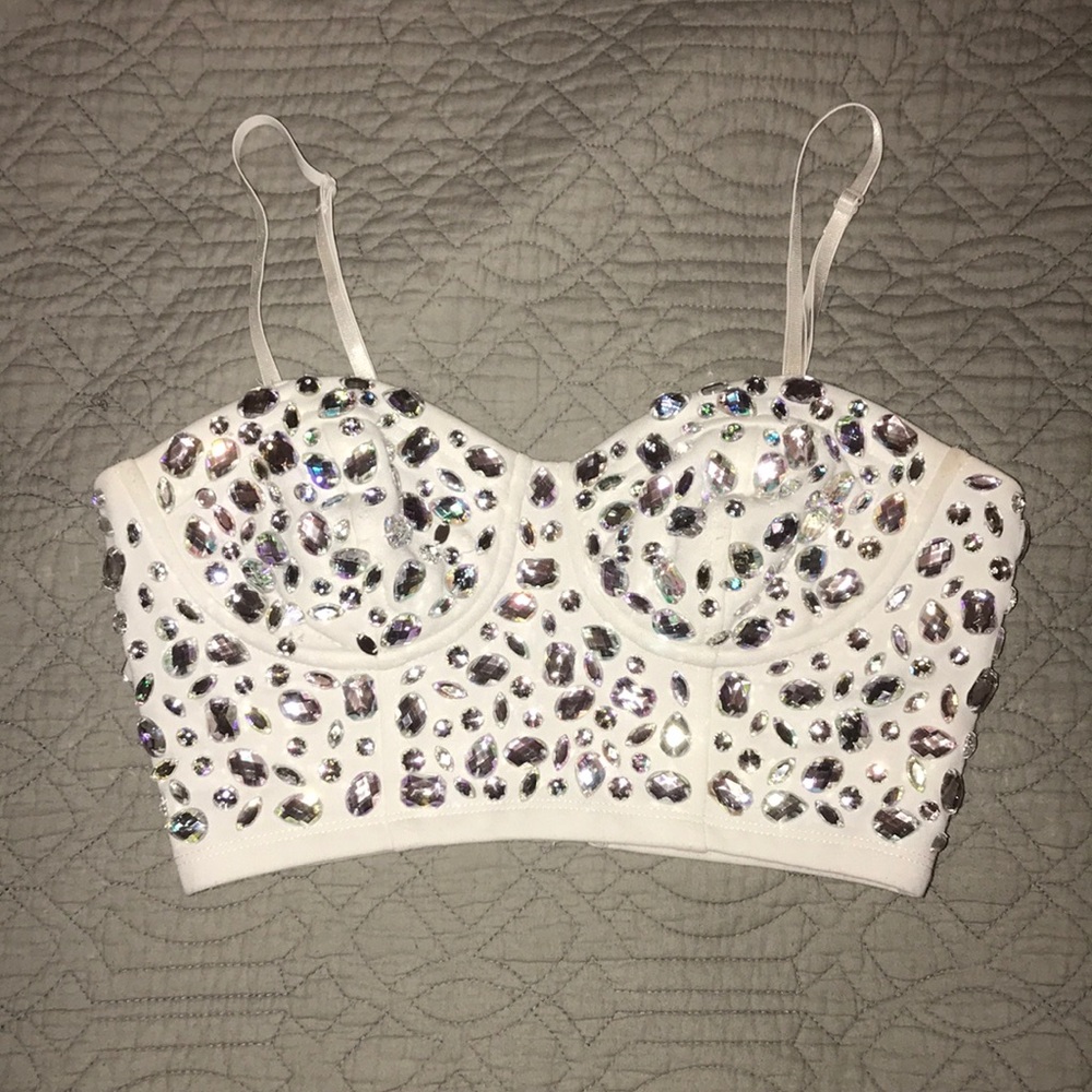 Forever 21 crop top with crystals
